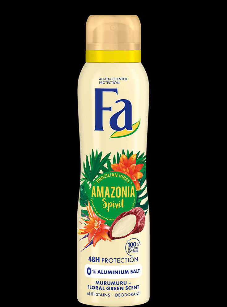 FA BRAZILIAN VIBES - Amazonia Spirit, body spray deodorant with a fresh, floral scent, capacity 150 ml