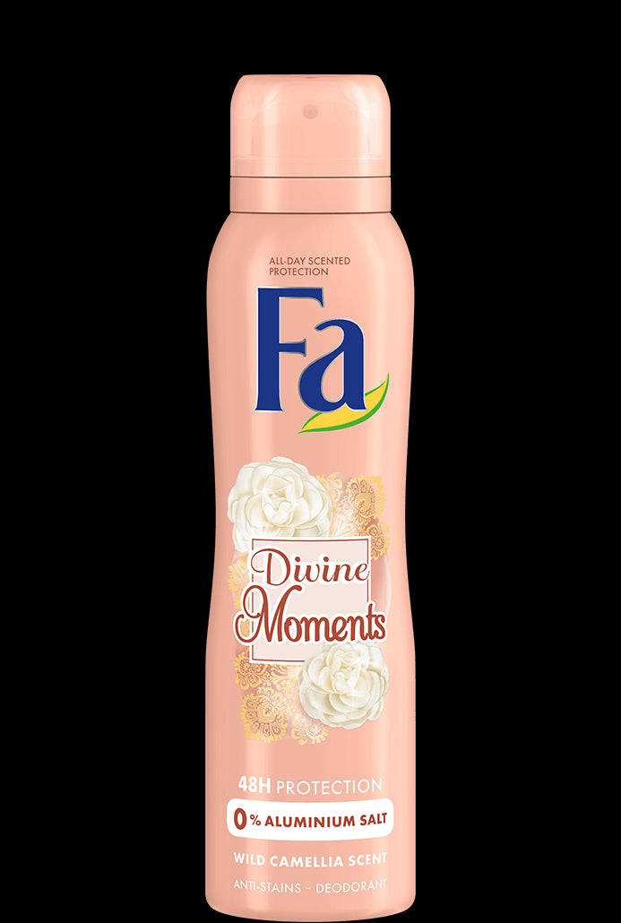 FA MOMENTS - Divine Moments, dezodorant do ciała w aerozolu o zapachu dzikiej kamelii, poj. 150 ml