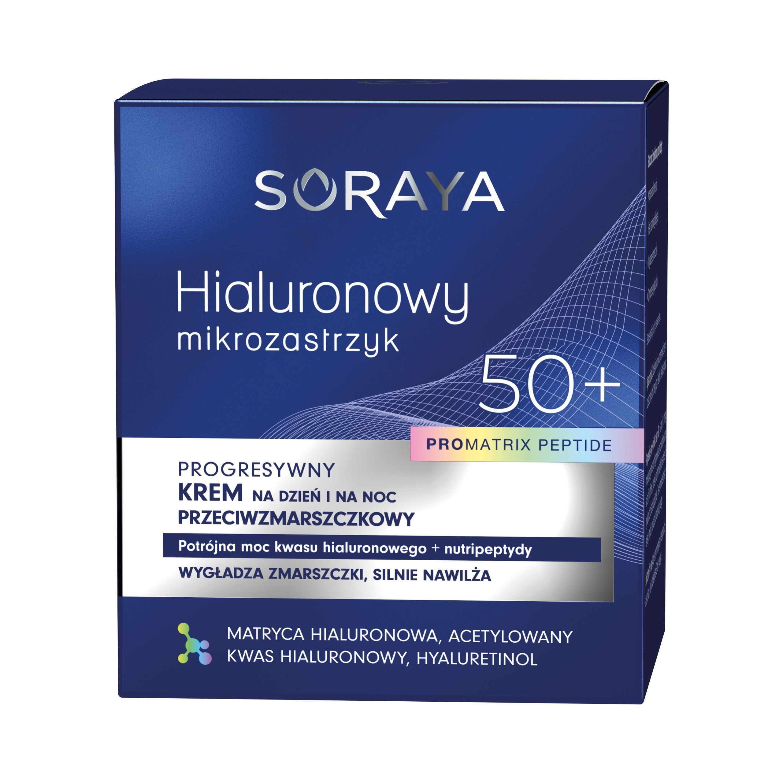 Soraya Hyaluronic Micro-Injection - Progressive Anti-Wrinkle Cream 50+ (Day & Night), 1.69 fl oz