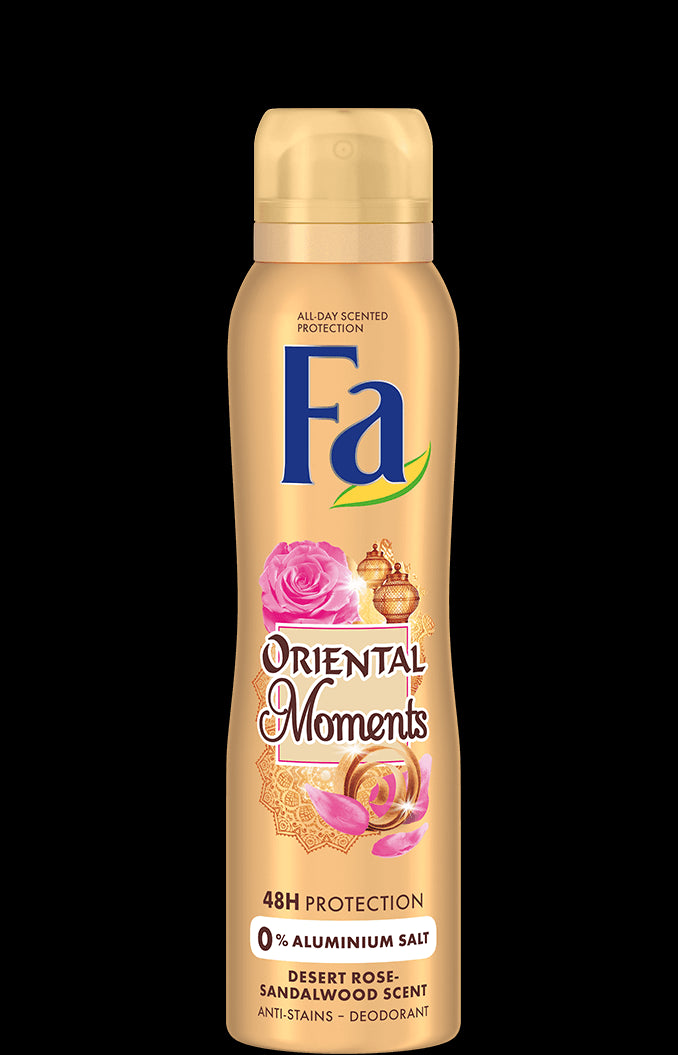 FA MOMENTS - Oriental Moments, body spray deodorant with sandalwood and desert rose fragrance, 150 ml