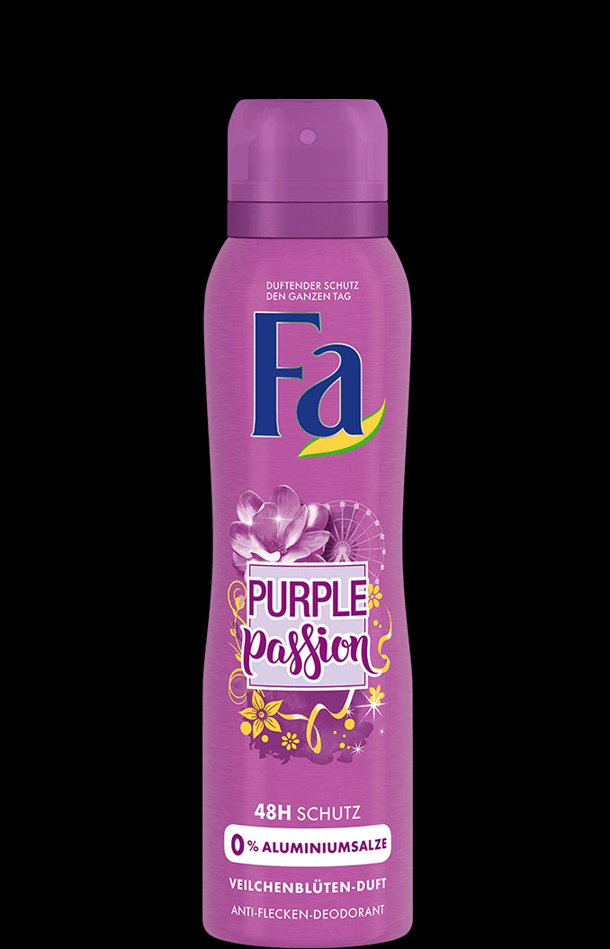 FA MOMENTS - Purple Passion, body spray deodorant with violet fragrance, 150 ml
