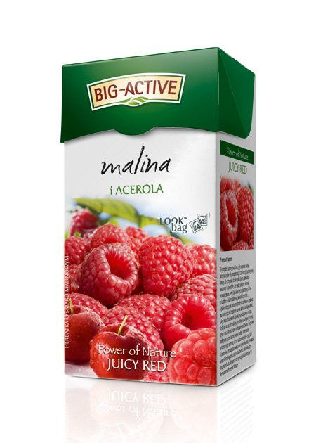 Big-Active - malina i acerola, herbata owocowo-ziołowa, poj. 20 saszetek, masa netto: 45 g