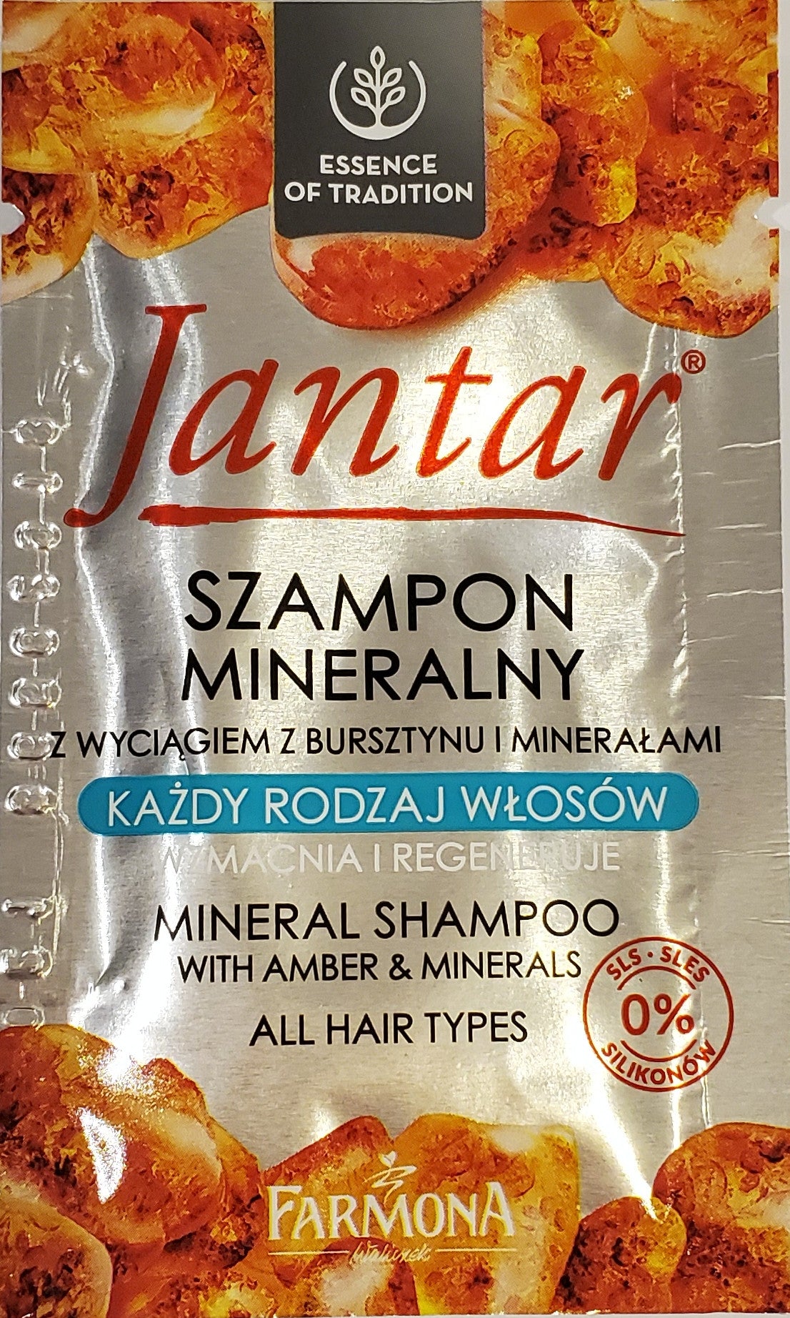 Jantar - mineral shampoo with amber extract and minerals, every type of hair, 7 ml ***TESTER***