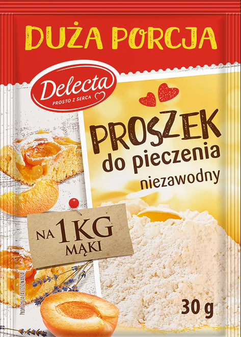Delecta - baking powder, net weight: 30g