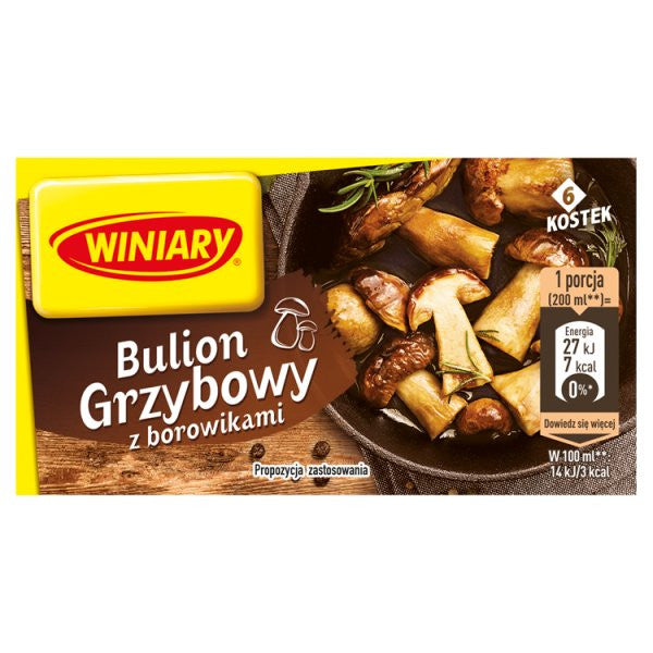 Winiary - Mushroom broth with boletus, 6 cubes, net weight: 60 g