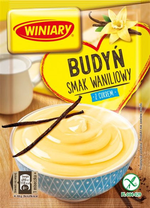 Winiary - vanilla flavored pudding with sugar, net weight: 60 g