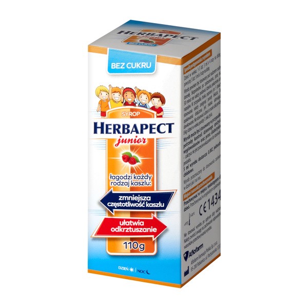 Aflofarm Herbapect Junior - Sugar-Free Syrup, Net Wt.: 3.88 oz (110 g)