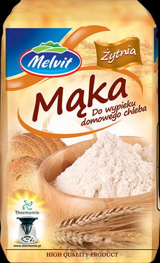 Melvit - mąka żytnia do wypieku domowego chleba typ 720, masa netto: 1 kg