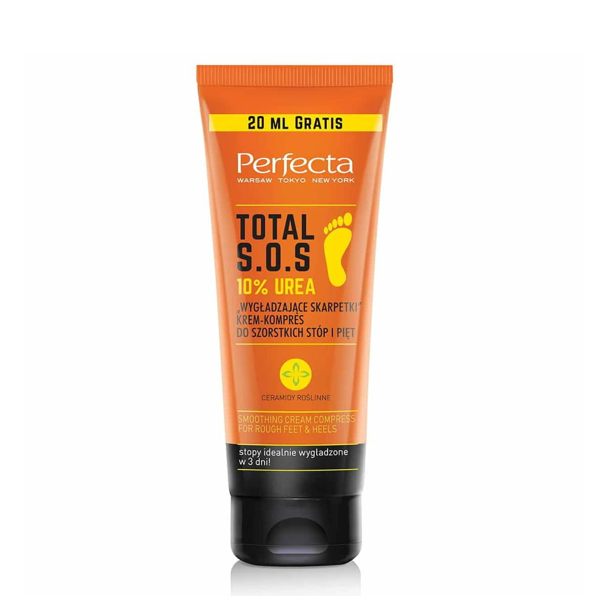 Perfecta Body TOTAL S.O.S. - „Wygładzające skarpetki” Krem-kompres do szorstkich stóp i pięt 10% UREA, poj. 120 ml