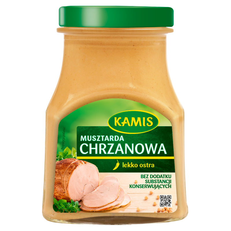 Kamis - horseradish mustard, net weight: 185 g