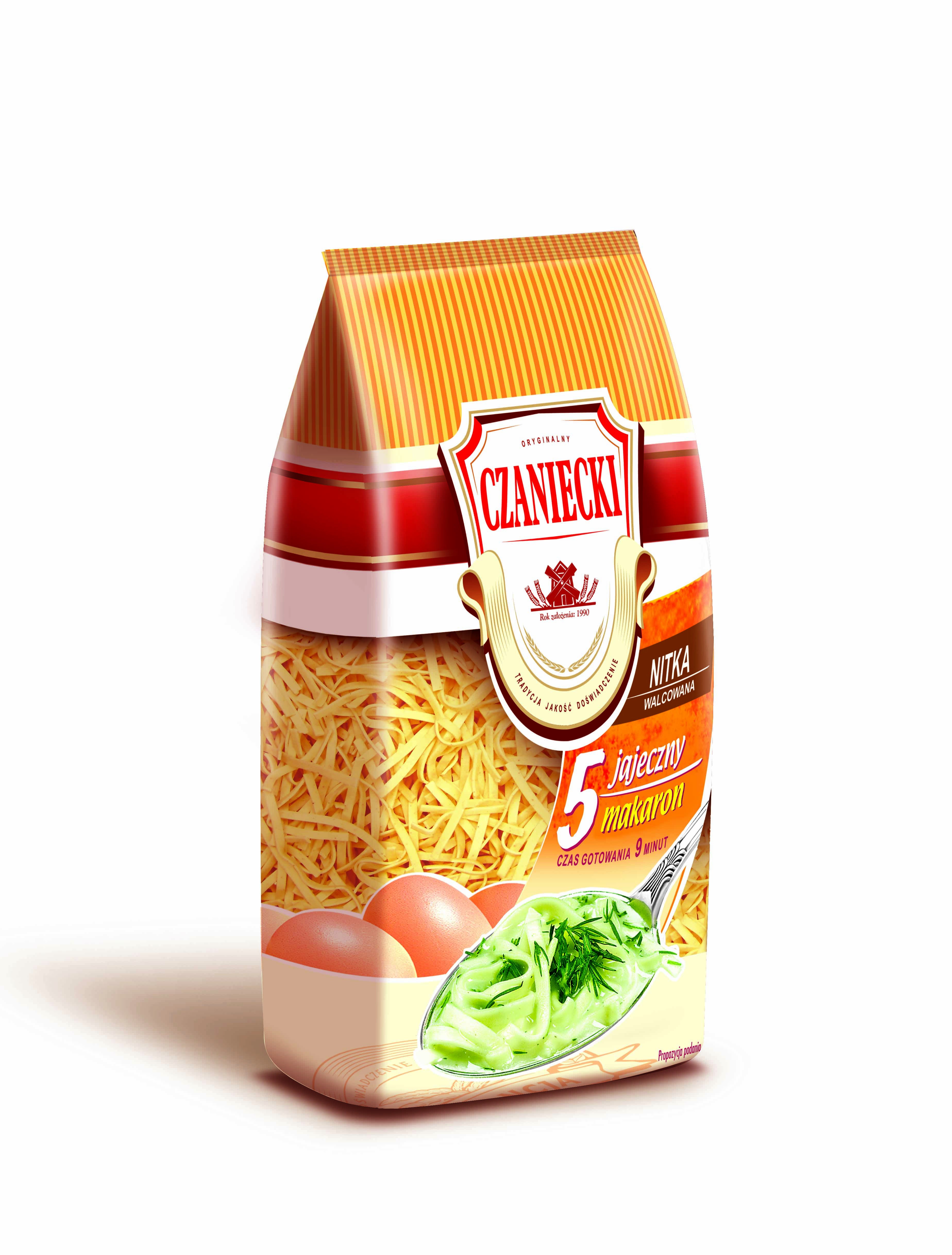 Czaniecki - 5 egg pasta with curcuma, rolled thread, net weight: 250 g