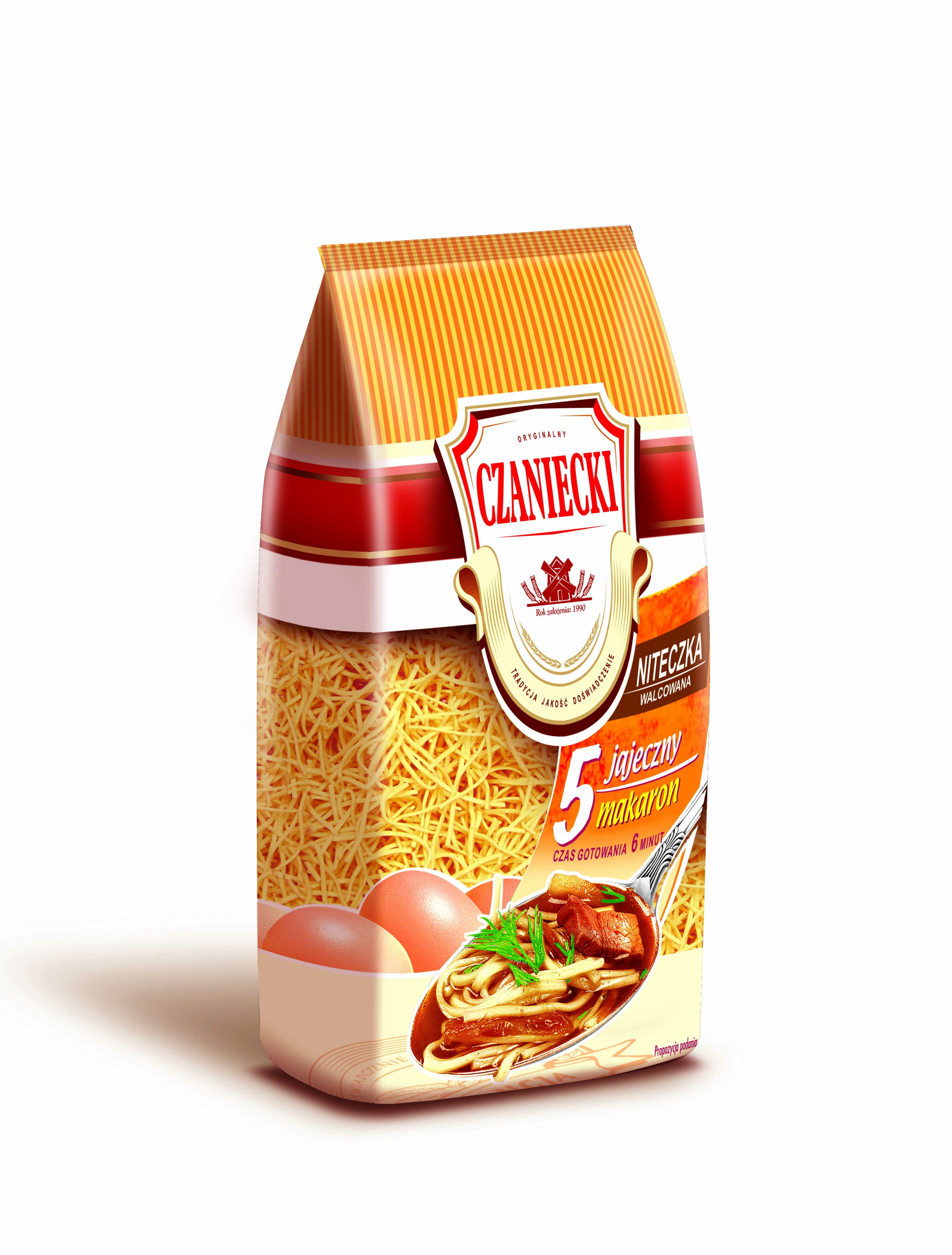Czaniecki - 5 egg pasta with curcuma, rolled strand, net weight: 250 g