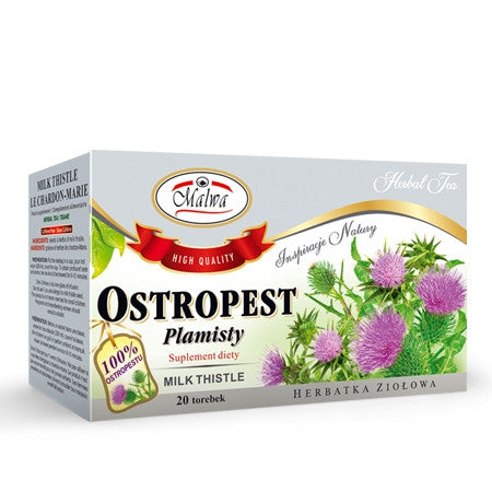 Malwa - Milk thistle, herbal tea, dietary supplement, content: 20 sachets x 2 g