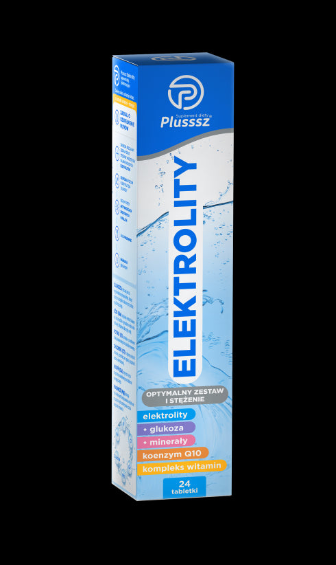 Plusssz Elektrolity - tabletki musujące, suplement diety, 24 szt.
