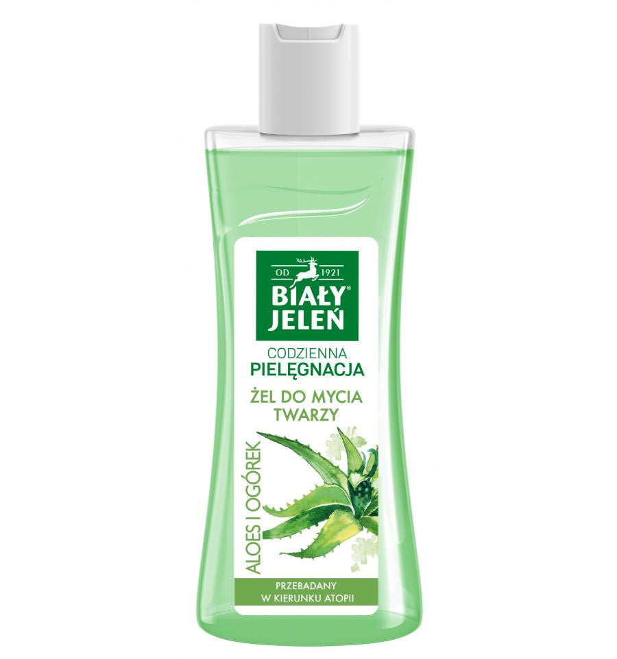 Biały Jeleń Daily Care Facial Cleansing Gel with Aloe Vera and Cucumber Extract, 265 ml