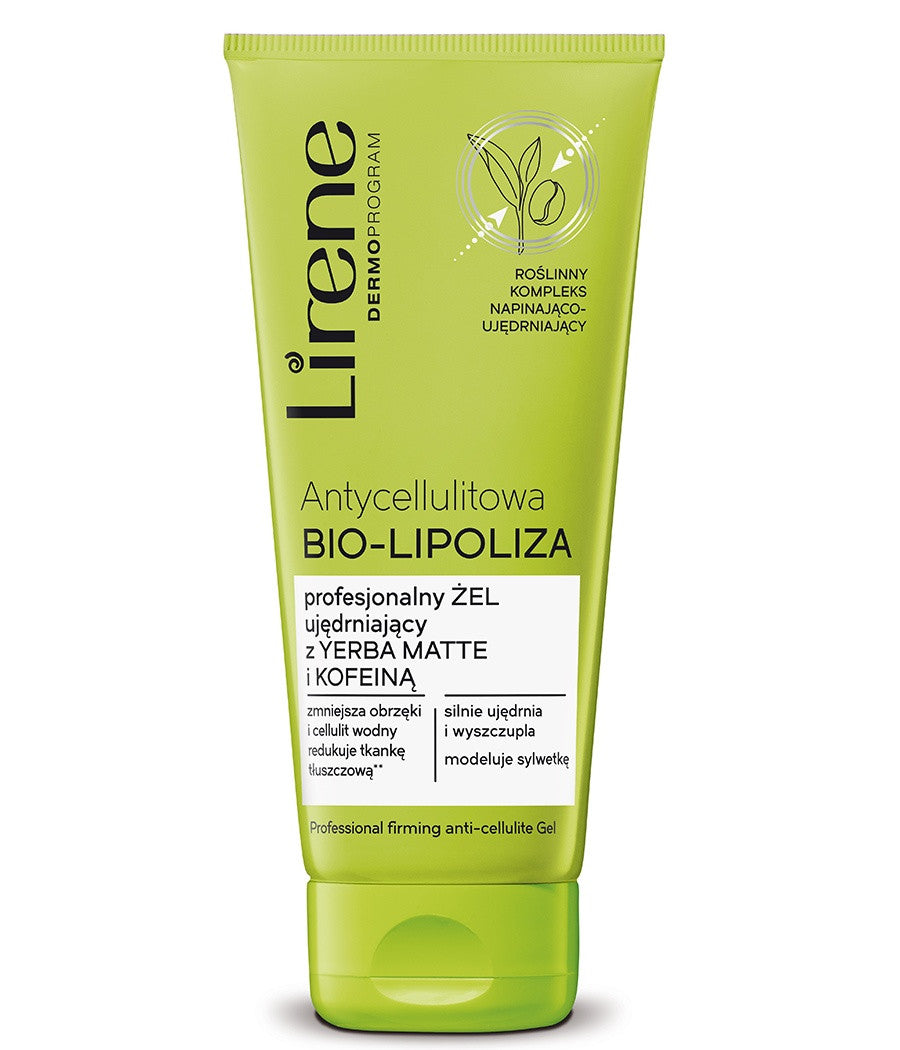Lirene Antycellulitowa BIO-LIPOLIZA - profesjonalny żel ujędrniający z YERBA MATTE i KOFEINĄ, poj. 200 ml