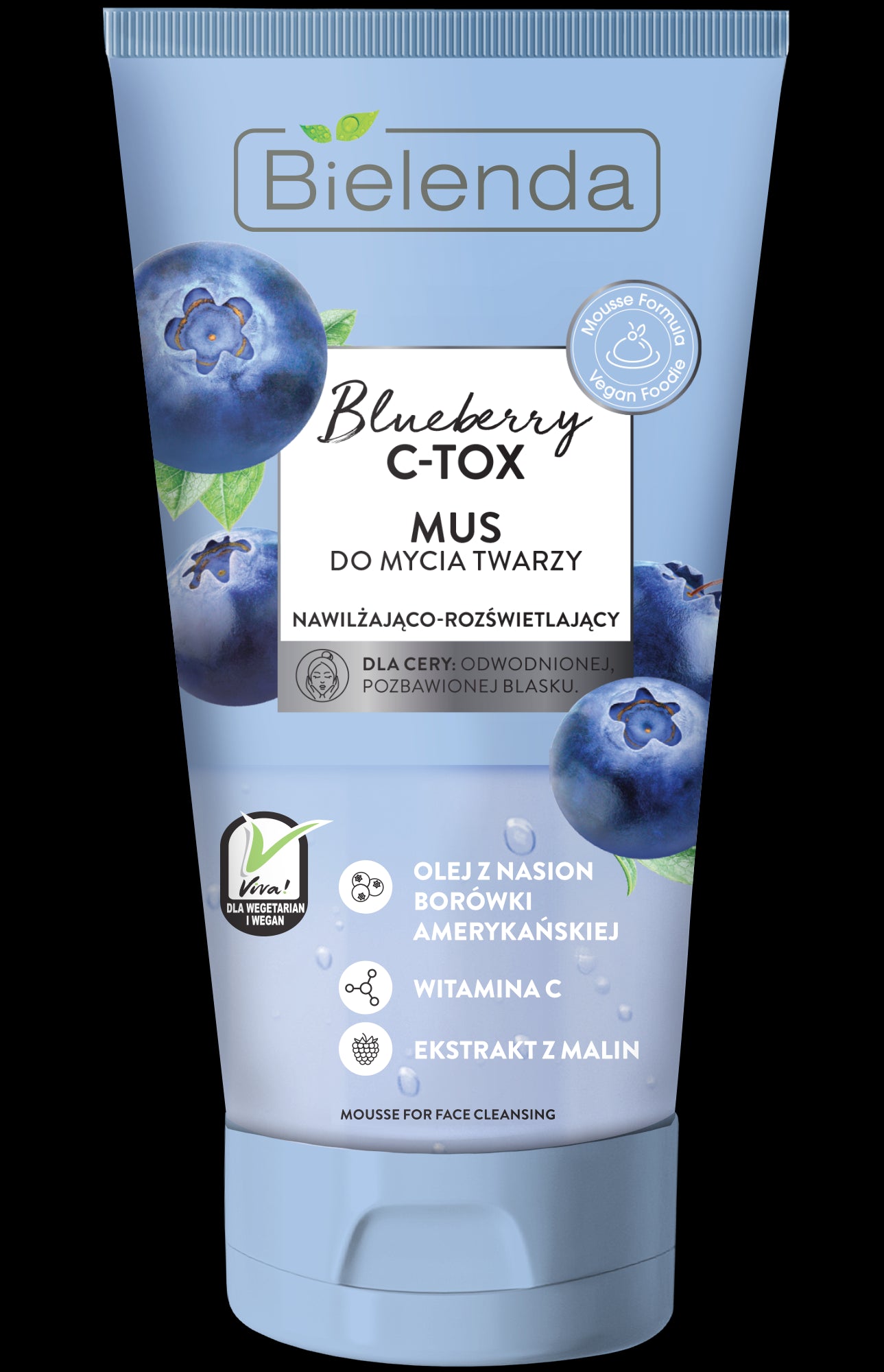 Bielenda BLUEBERRY C-TOX - Mousse for facial cleansing, capacity 135 g