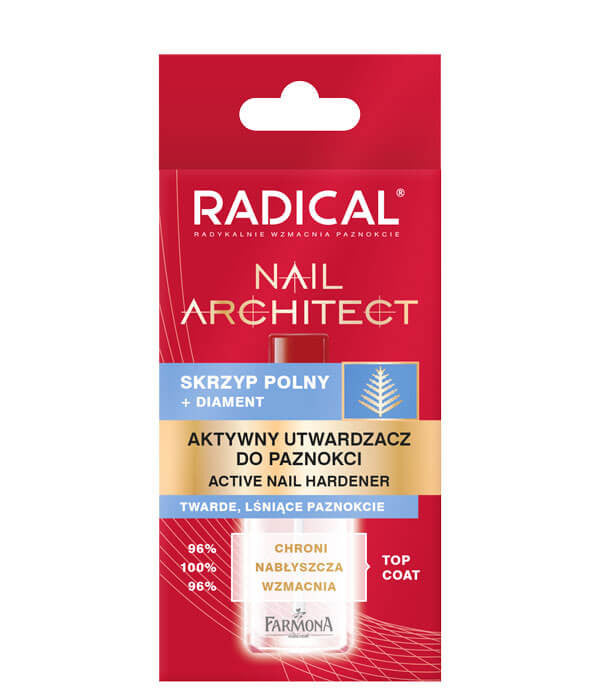 Radical NAIL ARCHITECT - aktywny utwardzacz do paznokci, kuracja utwardzająco - nabłyszczająca, poj. 12 ml