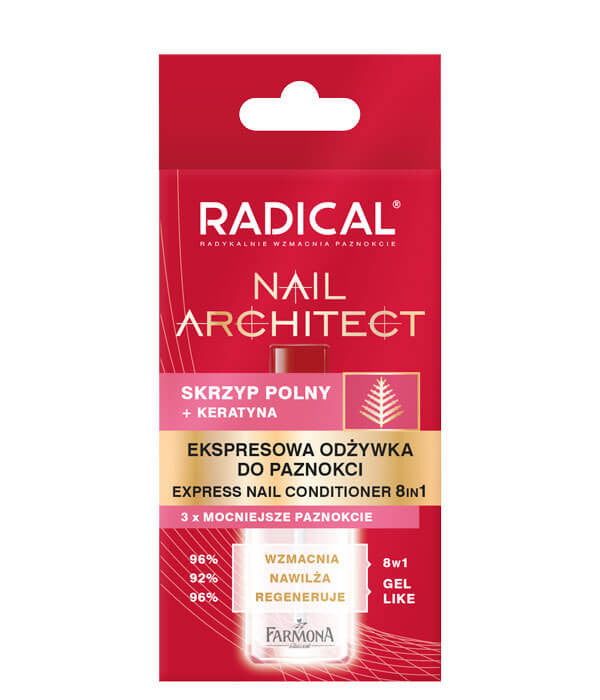 Radical NAIL ARCHITECT - ekspresowa odżywka do paznokci 8w1, poj. 12 ml