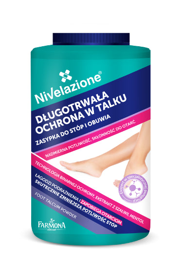 Nivelazione Stopy - DŁUGOTRWAŁA OCHRONA W TALKU, zasypka do stóp i obuwia, masa netto: 110 g