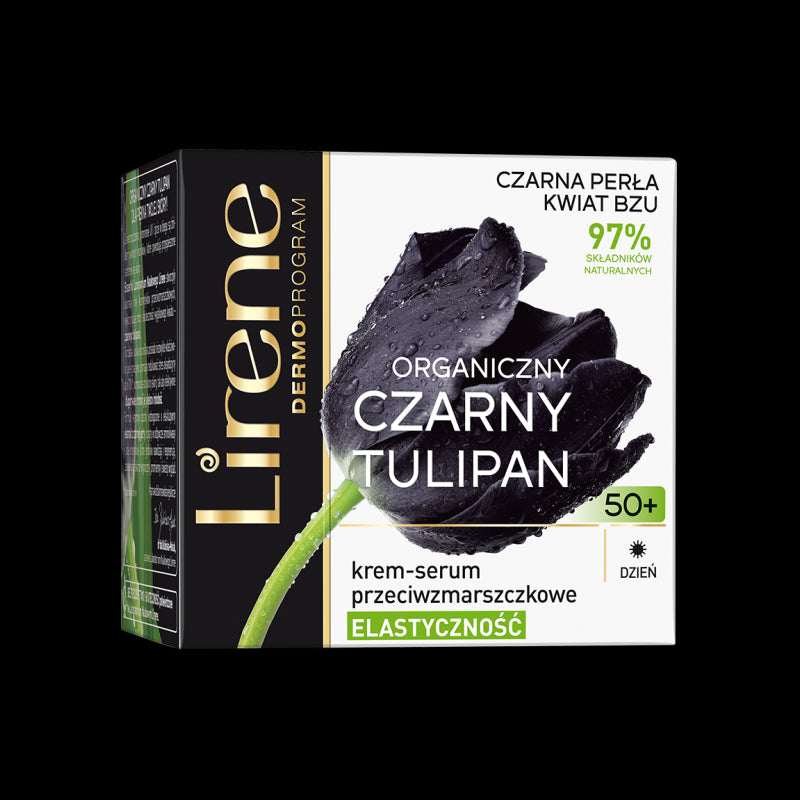 Lirene Black Tulip Face - anti-wrinkle day cream-serum 50+ ELASTICITY, 50 ml
