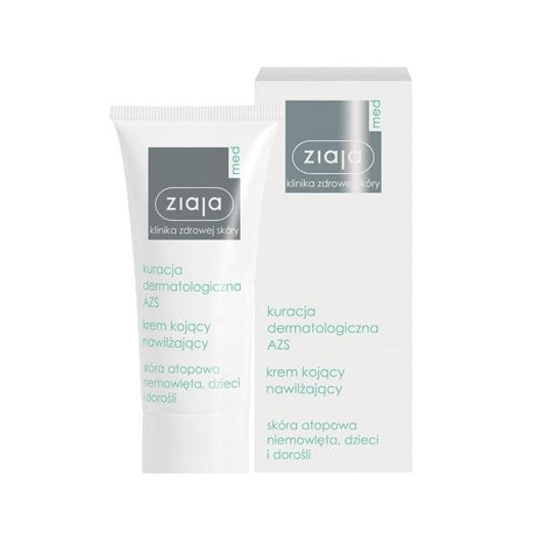 Ziaja Med - soothing, moisturizing cream, 50 ml capacity.