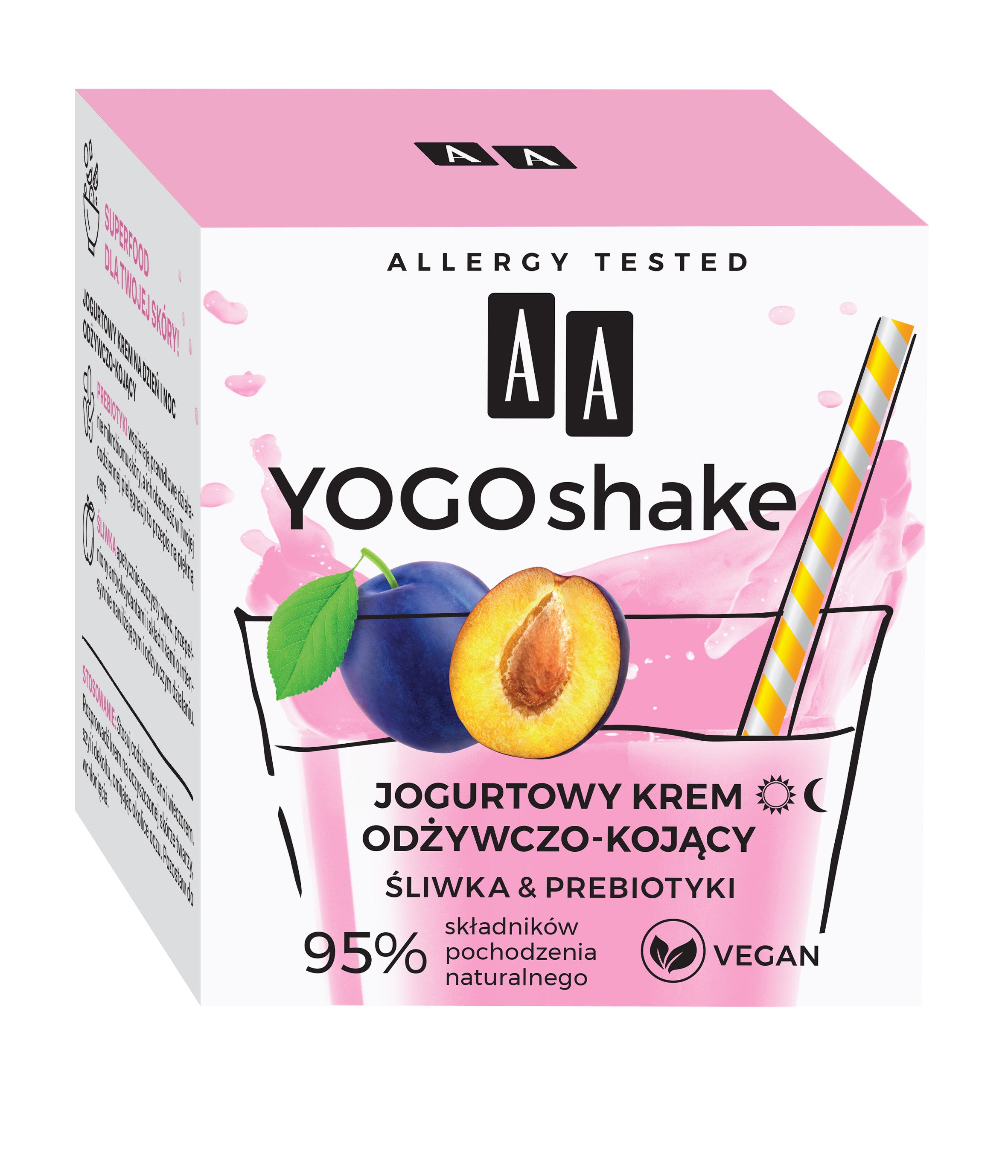 AA YOGO SHAKE - Nourishing & Soothing Cream, Yoghurt, Plum & PREBIOTICS, 50 ml