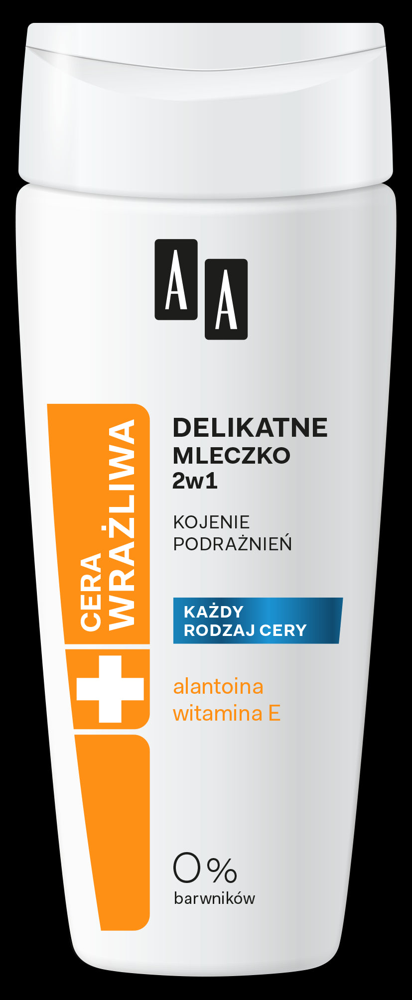 AA Sensitive Skin - gentle 2-in-1 fragrance-free makeup remover milk, 200 ml capacity