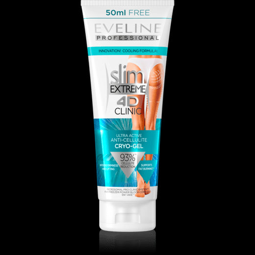 Eveline Slim Extreme 4D - CLINIC, ultra-active anti-cellulite cryo-gel, 250 ml capacity