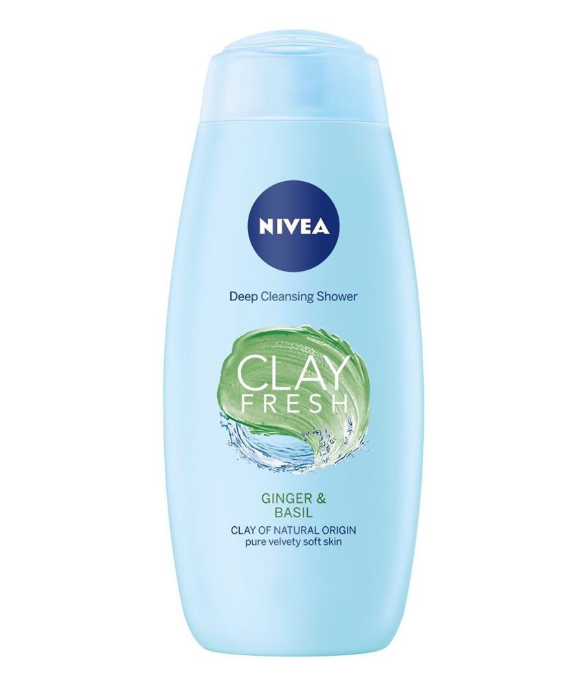 Nivea CLAY FRESH - żel pod prysznic z glinką, GINGER & BASIL, poj. 500 ml