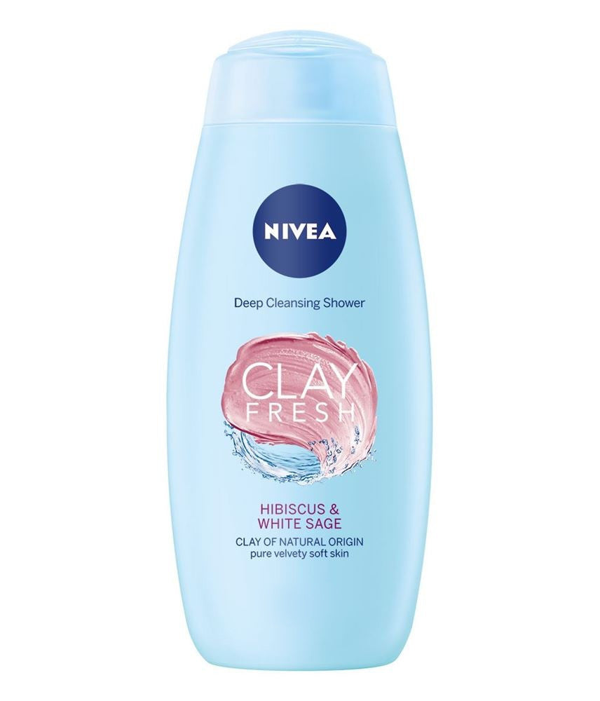 Nivea CLAY FRESH - Shower gel with clay, HIBISCUS & WHITE SAGE, capacity 250 ml