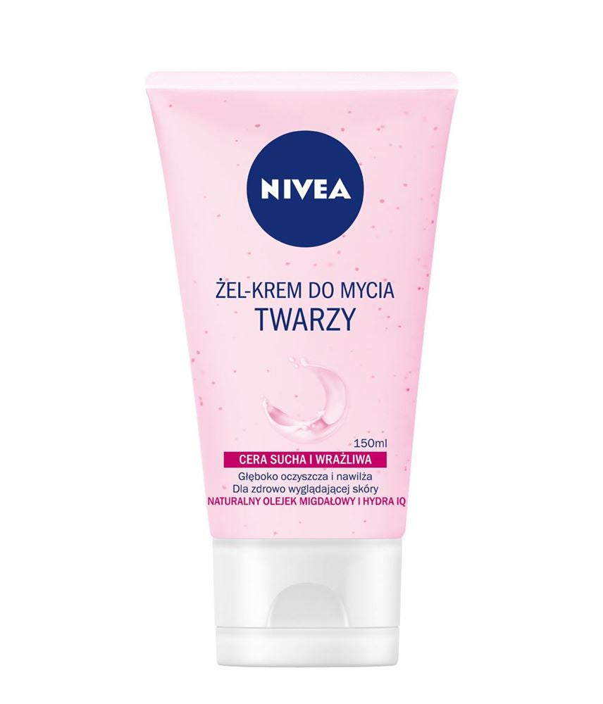 Nivea - gel-cream face wash for dry and sensitive skin, capacity 150 ml