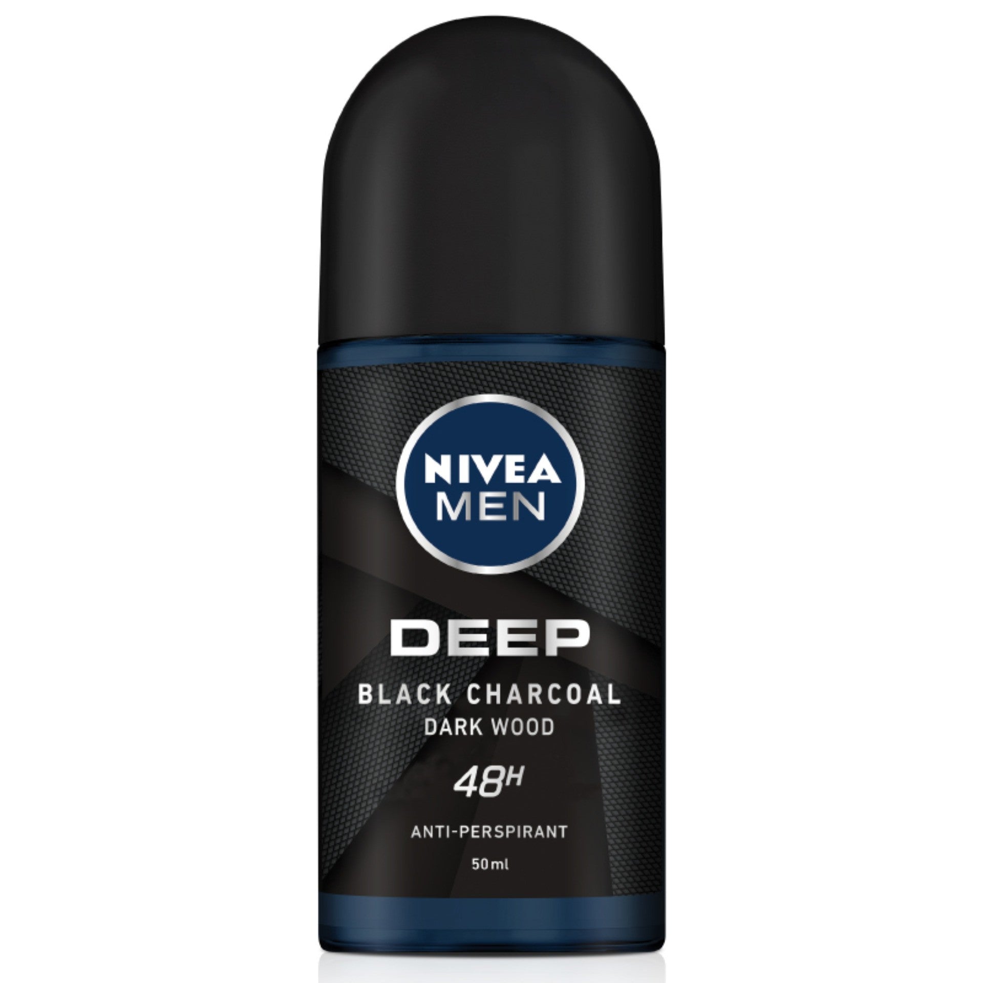 NIVEA Men Deep Black Carbon Darkwood 48 h - men's anti-perspirant roll-on, 50 ml
