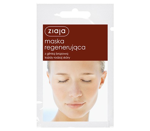 Regenerating mask with brown clay, 7 ml capacity.