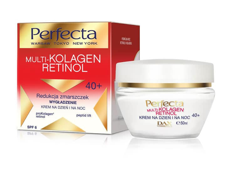 Perfecta Multi-kolagen Retinol - krem na dzień i na noc 40+, redukcja zmarszczek, wygładzenie, poj. 50 ml