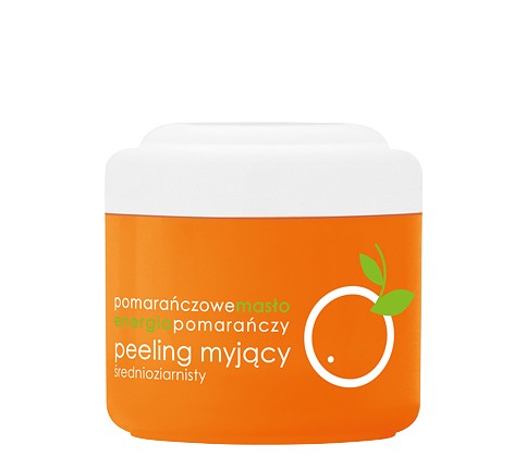 Washing scrub, orange, medium peeling, 200 ml.