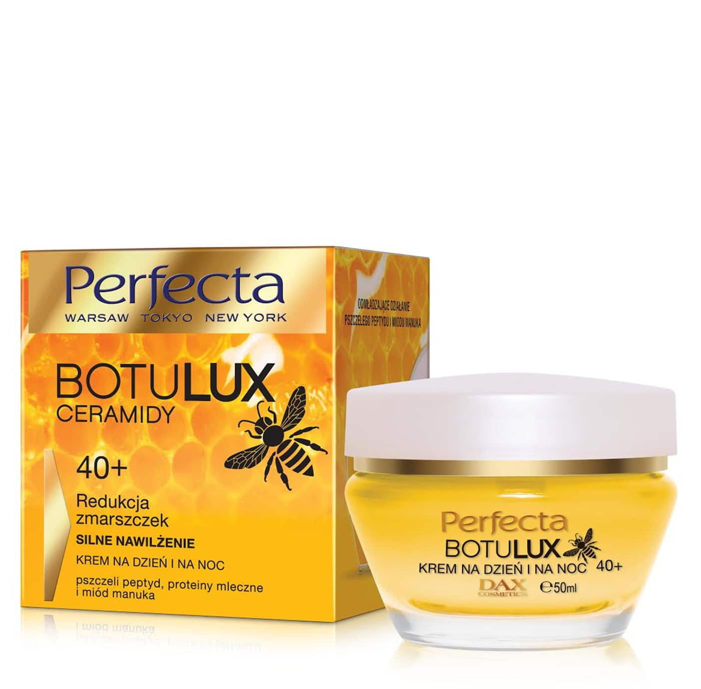 Perfecta Botulux Ceramidy - redukcja zmarszczek, silne nawilżenie, krem na dzień i na noc 40+, poj. 50 ml