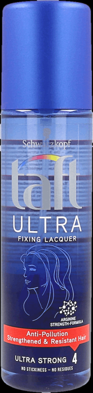 Taft Ultra Fixing Lacquer - Hairspray Ultra Strong 4, Volume 200 ml