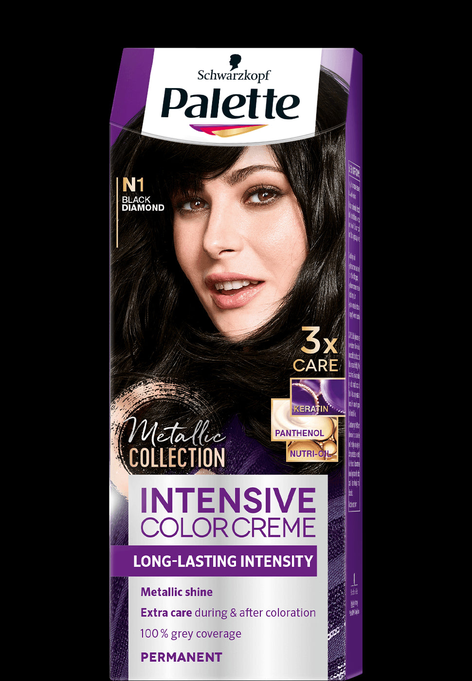 Palette Intensive Color Creme - krem koloryzujący Metallic Collection, N1 Czerń