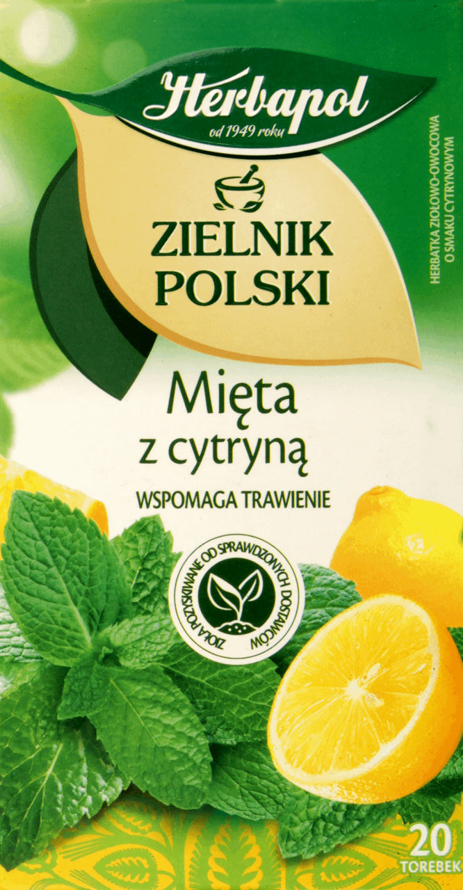 Zielnik Polski - Mięta z Cytryną, herbata ziołowo-owocowa, 20 saszetek x 1,5 g