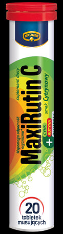 Kruger MaxiRutin C - effervescent tablets with lemon flavor, 20 pcs.
