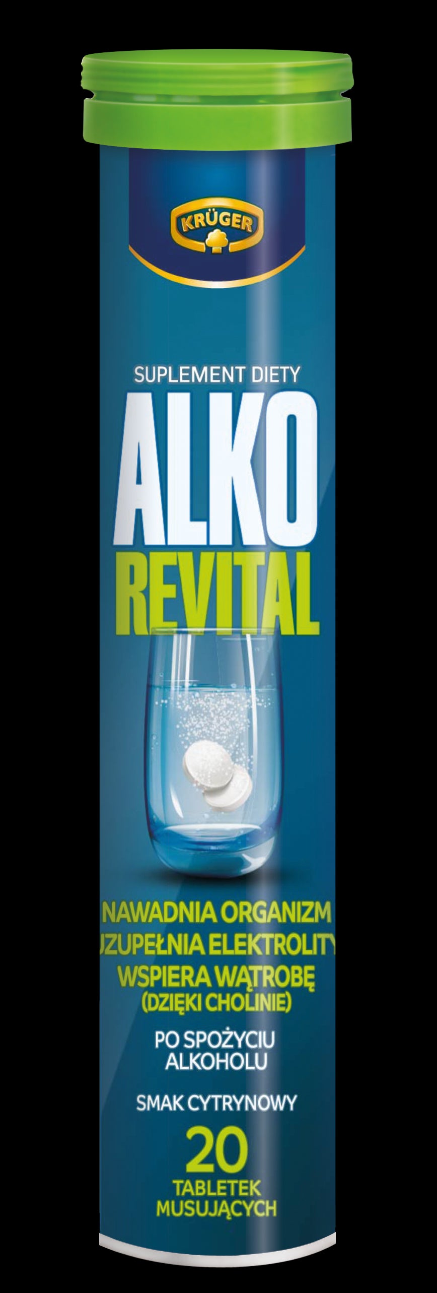 Kruger Alko Revital - lemon flavored effervescent tablets, 20 pcs.