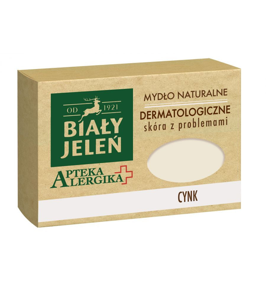 Biały Jeleń Allergic Pharmacy - dermatological natural soap with zinc, capacity 125 g