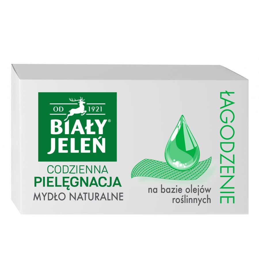 Biały Jeleń Łagodzenie - mydło naturalne na bazie olejów roślinnych, masa netto: 85 g