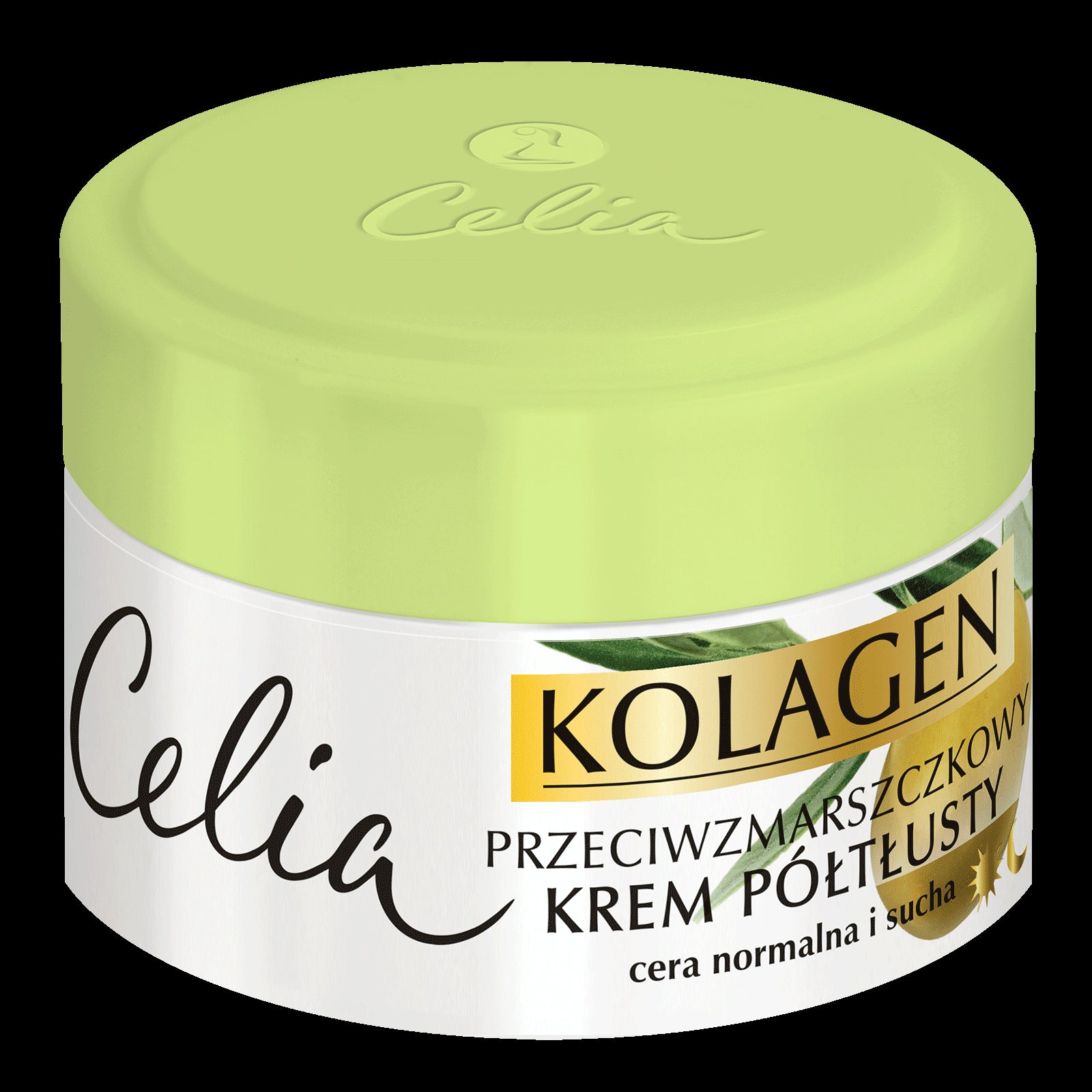 Celia Collagen - anti-wrinkle semi-rich cream with olive oil for normal and dry skin, day and night, 50 ml