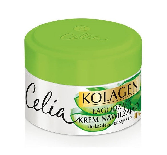 Celia Collagen - soothing moisturizing day & night cream with aloe vera for all skin types, 50 ml