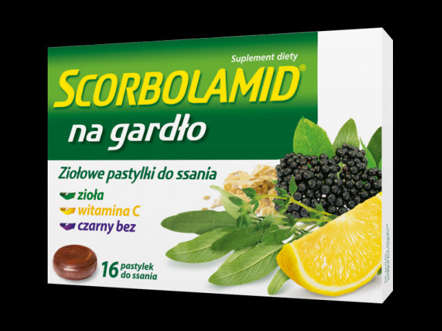 Scorbolamid for throat - lozenges, 16 pcs