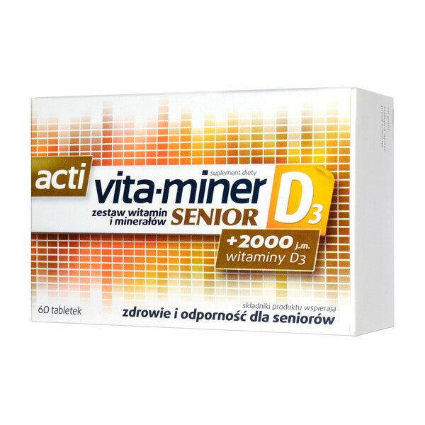 Acti Vita-miner Senior D3 dietary supplement, tablets, 60 pcs.