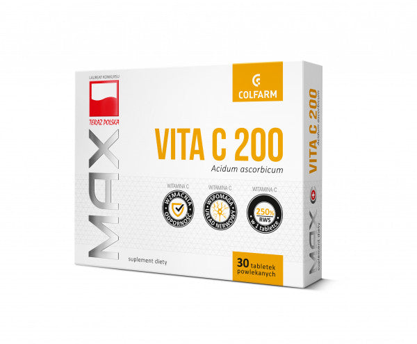 Max Vita C 200 - suplement diety, tabletki powlekane, 30 szt.
