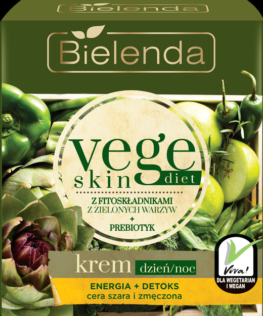 Bielenda Vege Skin Diet - Krem ENERGIA + DETOKS cera szara i zmęczona, poj. 50 ml